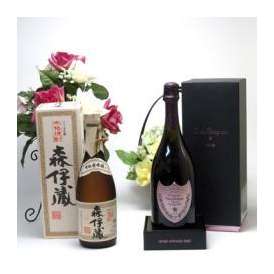 セレクションSAKE史上最強福袋2本セット(芋焼酎森伊蔵720ml ドン　ペリニヨン　ロゼ750ml)