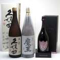送料無料！セレクションSAKE史上最強福袋3本セット(久保田萬寿純米大吟醸1800ml 芋焼酎魔王1800ml ドン　ペリニヨン　ロゼ750ml)