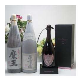 セレクションSAKE史上最強福袋3本セット(芋焼酎魔王1800ml 芋焼酎森伊蔵1800ml ドン ペリニヨン ロゼ750ml)