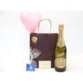 お誕生日風船セット ギフトセットイタリアワインセット(カステル・スプマンテ・ドルチェ750ml)メッセージカード ハート風船 ミニチョコ付き
