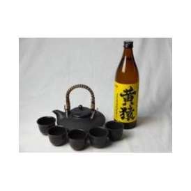 黒千代香セット5客ツル付（完熟黄金千貫使用 黄猿 25度 900ml）