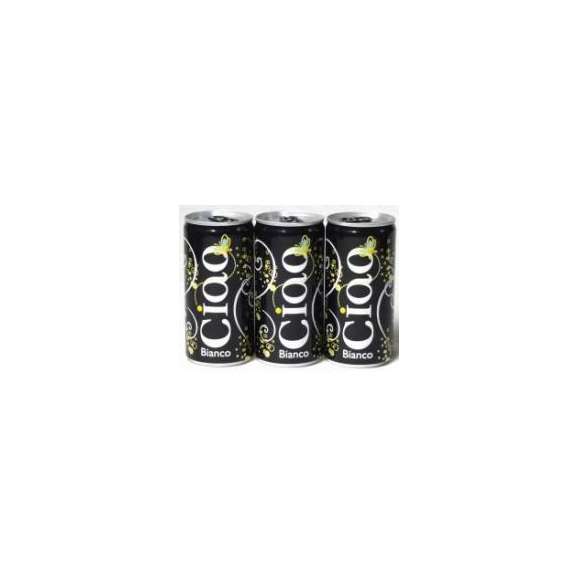 チャオ・ビアンコ NV　ベビーサイズ 200ml缶（イタリア・スパークリングワイン・白）やや辛口 200ml&times;24本CIAO BIANCO辛口　Alc.10.5%01