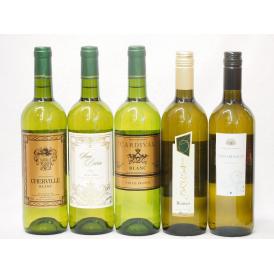 セレクションセレクト 白ワイン 5本セット ( フランスワイン 4本 イタリアワイン 1本)計750ml×5本