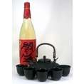 【送料無料】黒千代香セット5客ツル付 (老松酒造 三年長期熟成麦焼酎 閻魔 1800ml ) 【黒千代香セット】
