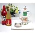 めでたい芋焼酎とそ器セット 萬古焼きお屠蘇5点セット岸寿美子デザインＡ（盆白）+寿 おとそ”500ｍｌ＋祝い赤 芋焼酎720ｍｌ(日本製万古焼き(三重県))