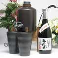 送料無料！焼酎サーバーセット豪華版（恒松酒造　長期貯蔵限定米焼酎　ひのひかり720ｍｌ）　【焼酎サーバーセット】