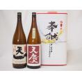 地鎮祭用奉献酒 地鎮祭の日本酒2本入りお酒セット(早川酒造部 神の穂天一純米酒 天慶純米吟醸1800ml×2本 三重県産)デザイン書道家 榮田清峰作一デザイン2番(金銀水引・文化タイプ）
