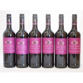 ドイツ脱アルコール赤ワインセット カールユングカベルネ・ソーヴィ二ヨン4本 メルロー2本赤ワイン750ml×6
