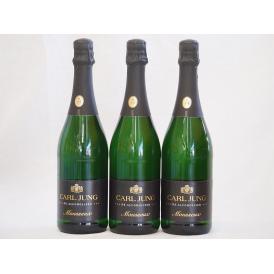 ドイツ脱アルコールスパークリング白ワイン カールユングドライ(やや辛口)750ml×3