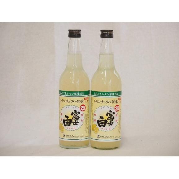 レモン酎ハイの素 富士白 25度 中野BC(和歌山県)600ml×201