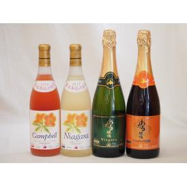 北海道おたるスペシャル甘口ワイン4本セット(スパークリングナイアガラ キャンベルアーリ 完熟ナイアガラ プレミアムキャンベルロゼ)720ml×4本
