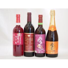 日本産葡萄100%使用4本セット おたる醸造(北海道) マスカットベリーA(山梨県) メルロ(長野県)720ml×4
