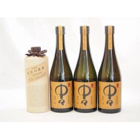 プレミアム麦焼酎4本セット 百年の孤独40度 中々25度(宮崎県)720ml×4