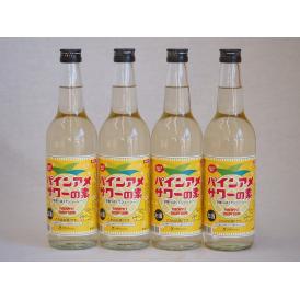 パインアメサワーの素 甘酸っぱくジューシーパイナップル果汁 25度 中野BC(和歌山県)600ml×4