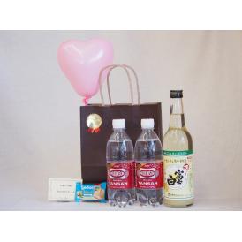 お誕生日風船セット チューハイセット富士白レモンチュハイの素600ml 炭酸水500ml×2本 メッセージカード ハート風船