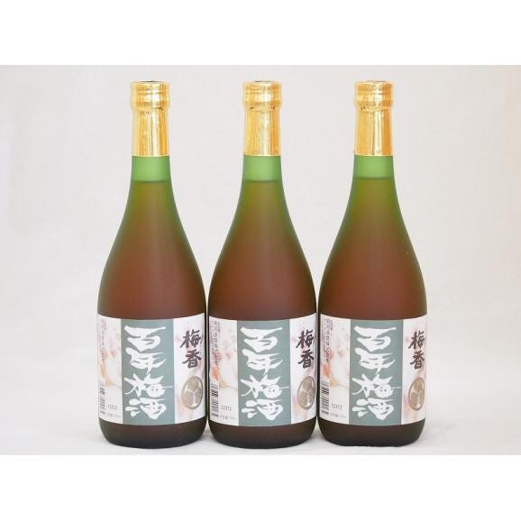 明利酒類 ブランデーと蜂蜜の梅香 百年梅酒 14度(茨木県) 720ml×3本01