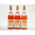 北海道産葡萄使用 プレミアムキャンベルロゼ 甘口 720ml×3本