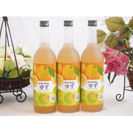 ゆず梅酒 和歌山県産南高梅使用 紀州の梅酒とゆずalc.12%　720ｍｌ×3本
