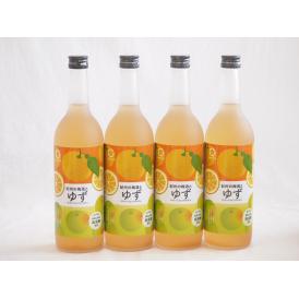 ゆず梅酒 和歌山県産南高梅使用 紀州の梅酒とゆずalc.12%　720ｍｌ×4本
