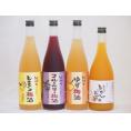 果物梅酒セット レモン梅酒×ブルーベリー梅酒×ゆず梅酒×完熟みかん梅酒 中野BC(和歌山県)720ml×4本