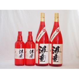 祝い赤セット 黒麹造り 海童 本格芋焼酎 濱田酒造(鹿児島県)720ml×2本 1800ml×2本