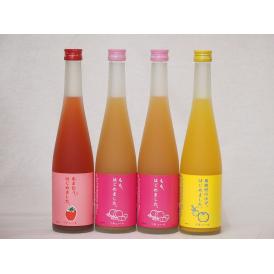 果物梅酒リキュールセット(ゆず梅酒1本 もも梅酒2本 あまおう梅酒1本 )500ml×4本