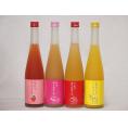 果物梅酒リキュールセット(ゆず梅酒　もも梅酒 あまおう梅酒 りんご梅酒 )500ml×4本