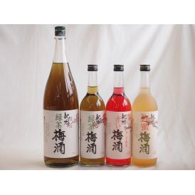 カラフル梅酒4本セット(赤しそ赤い梅酒(和歌山) 蜂蜜梅酒(和歌山) 緑茶梅酒(和歌山)) 720m