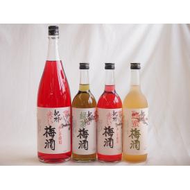 カラフル梅酒4本セット(赤しそ赤い梅酒(和歌山) 蜂蜜梅酒(和歌山) 緑茶梅酒(和歌山)) 1800