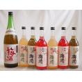 カラフル梅酒7本セット(青梅使用小正の梅酒(鹿児島) 赤しそ赤い梅酒(和歌山) 蜂蜜梅酒(和歌山) 