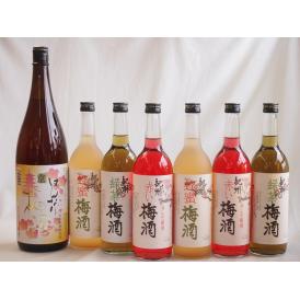 カラフル梅酒7本セット(赤しそ赤い梅酒(和歌山) 米焼酎仕込はんなり梅酒(京都) 蜂蜜梅酒(和歌山)