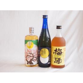 豪華梅酒3本セット(芋焼酎仕込五代梅酒(鹿児島) 樽熟梅酒天空の月(大分) 無添加上等梅酒(鹿児島)