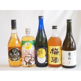 豪華梅酒5本セット(芋焼酎仕込五代梅酒(鹿児島) 樽熟梅酒天空の月(大分) 梅酒 鶯の杜(奈良) 芳