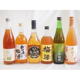 豪華梅酒6本セット(おばあちゃんの梅酒 芋焼酎仕込五代梅酒(鹿児島) 宇治玉露梅酒(京都) 高千穂産