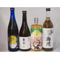 豪華梅酒4本セット(樽熟梅酒天空の月(大分) 梅酒 鶯の杜(奈良) 無添加上等梅酒(鹿児島) 緑茶梅