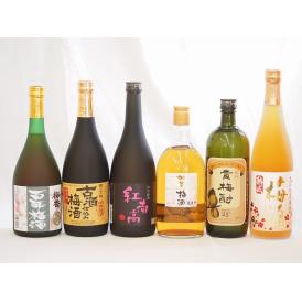 梅酒6本セット(加賀梅酒(石川県) 貴梅酎スピリッツ25度(和歌山) 古酒仕込み梅酒 紅南高梅酒20
