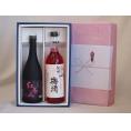 春の贈り物ギフト 感謝の贈り物ボックス2本セット(紅南高梅酒20度(和歌山) 赤しそ赤い梅酒(和歌山)) 720ml×