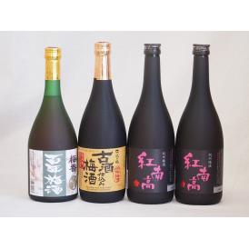 梅酒4本セット(古酒仕込み梅酒 紅南高梅酒20度(和歌山) 梅香 百年梅酒(茨城)) 720ml×4