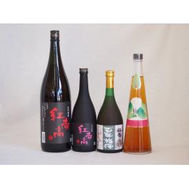 梅酒4本セット(紅南高梅酒20度(和歌山) 手作り梅酒(宮崎県) 梅香 百年梅酒(茨城)) 720m