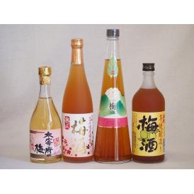 カラフル梅酒4本セット(芋焼酎仕込五代梅酒(鹿児島) 高千穂産梅使用熟成梅酒 手作り梅酒(宮崎県) 