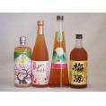 カラフル梅酒4本セット(芋焼酎仕込五代梅酒(鹿児島) 高千穂産梅使用熟成梅酒 手作り梅酒(宮崎県) 