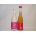 果物梅酒2本セット(ヨーグルト梅酒(福岡) りんご梅酒) 720ml×1本 500ml×1本