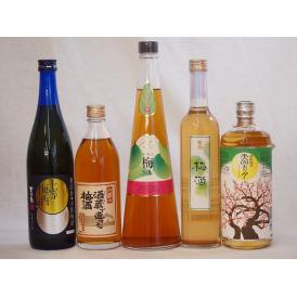 梅酒5本セット(手作り梅酒(宮崎県) 樽熟梅酒天空の月(大分) 八鹿の酒蔵で造った梅酒(大分) 百助