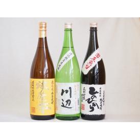 熊本県より米焼酎3本セット(純米焼酎 川辺 常圧蒸留 ひのひかり 純米焼酎 無濾過球磨焼酎 球磨拳)