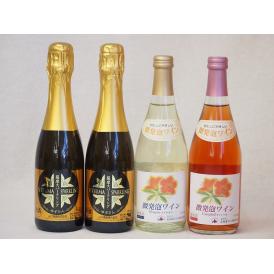 日本酒スパークリング飲み比べ4本セット(山元酒造 薩摩スパークリングゆずどん(鹿児島県) おたる微発
