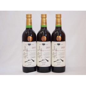 山梨県産マスカット・ベーリー3本セットA赤ワイン(中重口)750ml×3