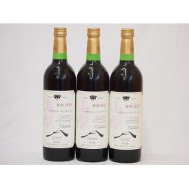 山梨県産マスカット・ベーリー3本セットA赤ワイン(中重口)750ml×3
