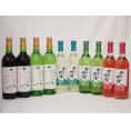 山梨県産100％ワイン10本セット(山梨県産マスカット・ベーリーA赤ワイン(中重口) 山梨県産