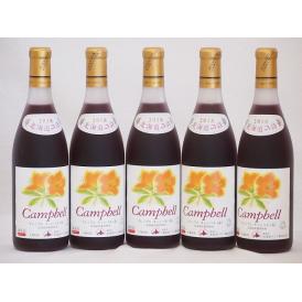 5本セット(北海道産キャンベルアーリ赤ワイン プレミアムキャンベル甘口) 720ml×5本