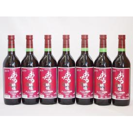 7本セット(北海道産100%赤ワイン 生葡萄酒 山ぶどう alc.10%やや甘口) 720ml×7本